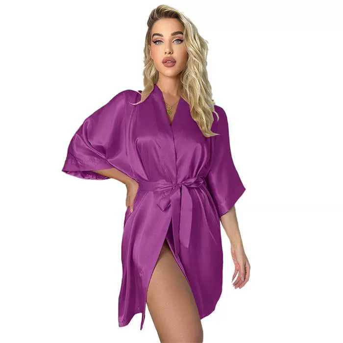 Fallen Satin Robe