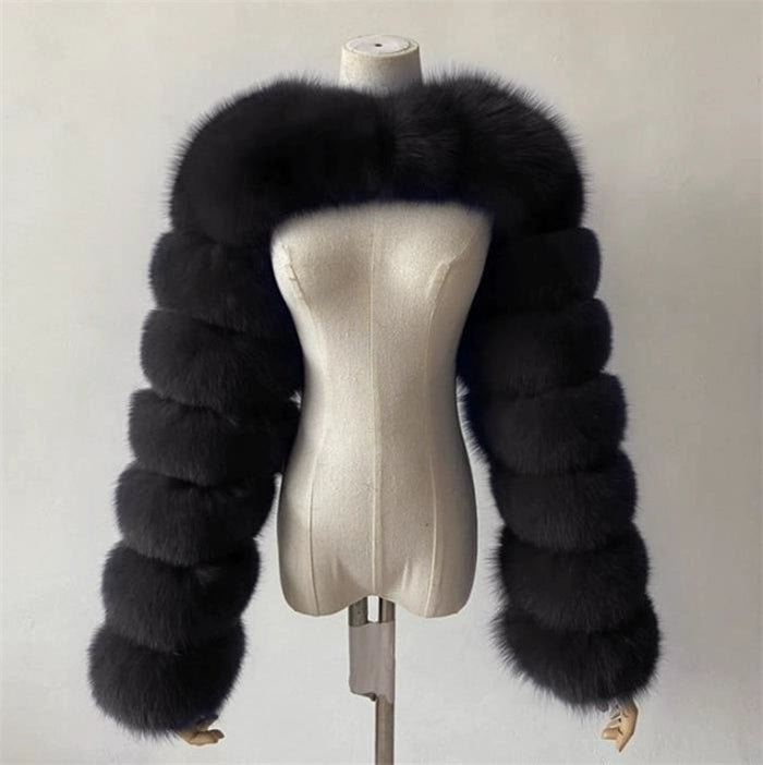 Foreign Cropped Fur Coat