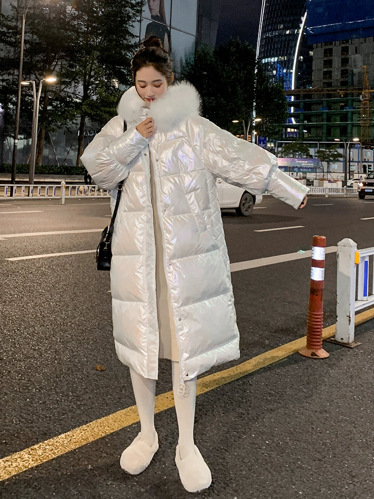 Glossy Puffer Coat