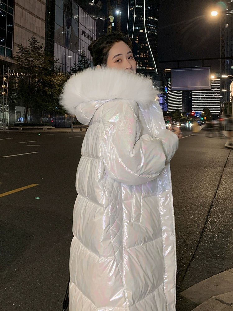 Glossy Puffer Coat